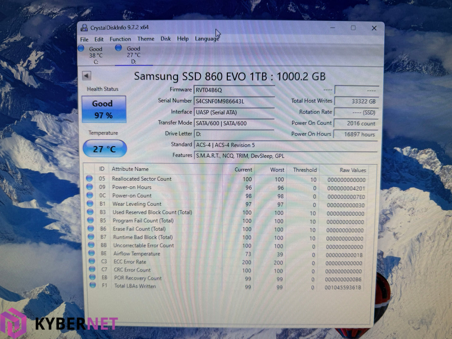 Samsung 860 EVO 2.5" SATA SSD - 1TB