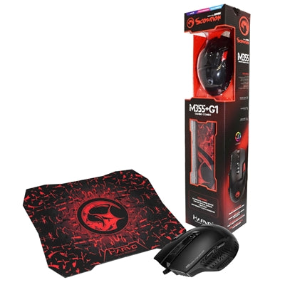 Marvo Scorpion M355+G1 Gaming Combo - Mouse & Mouse Pad
