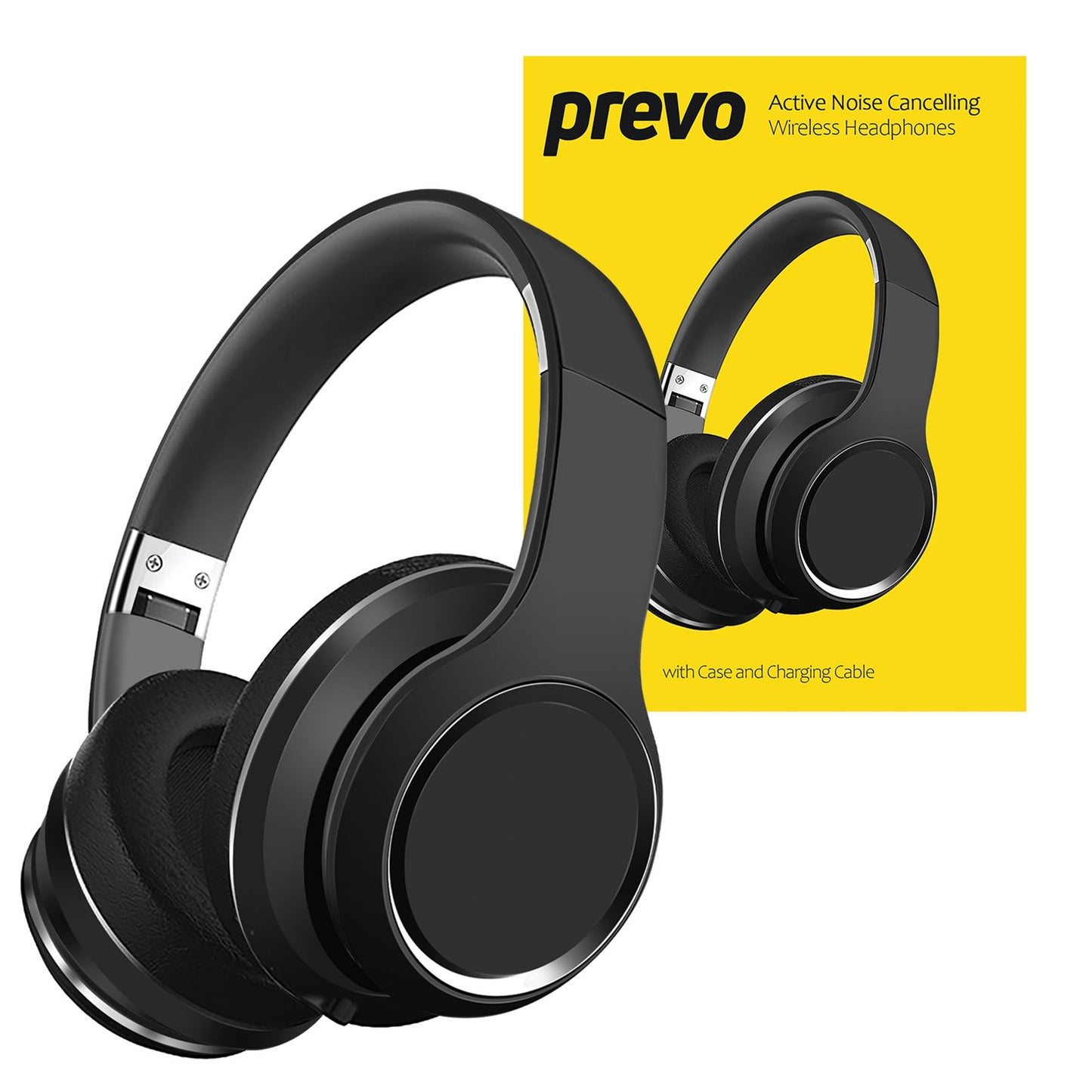 Prevo A6-ANC Active Noise Cancelling Wireless Bluetooth Headphones