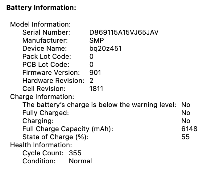 Apple MacBook Pro A1990 15" 2019, 8-Core i9, 32GB, 1TB, Radeon Pro Vega 16 4GB