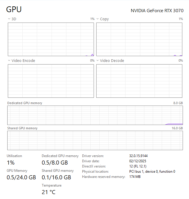 Gaming PC i7-9700 3.00GHz, 32GB, 512GB SSD + 1TB SDD, RTX 3070 8GB
