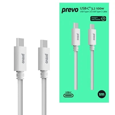 Prevo USB-C 3.2 100W USB Type-C to USB Type-C Charging & Data Transfer Cable