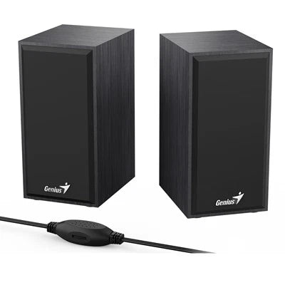 Genius SP-HF180 USB Wooden Stereo Speakers - Black